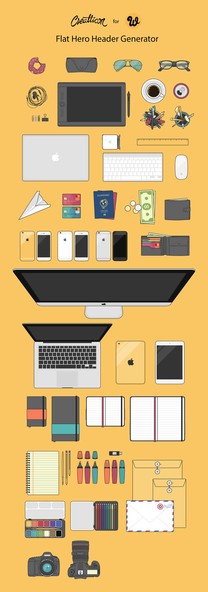 Flat style illustrations